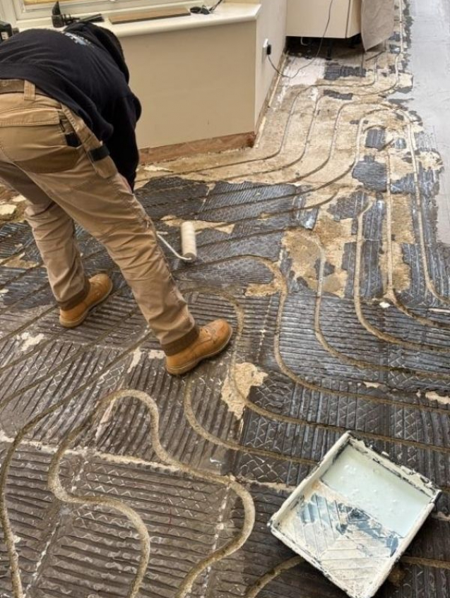 Milling concrete floors for underfloor heating services UK