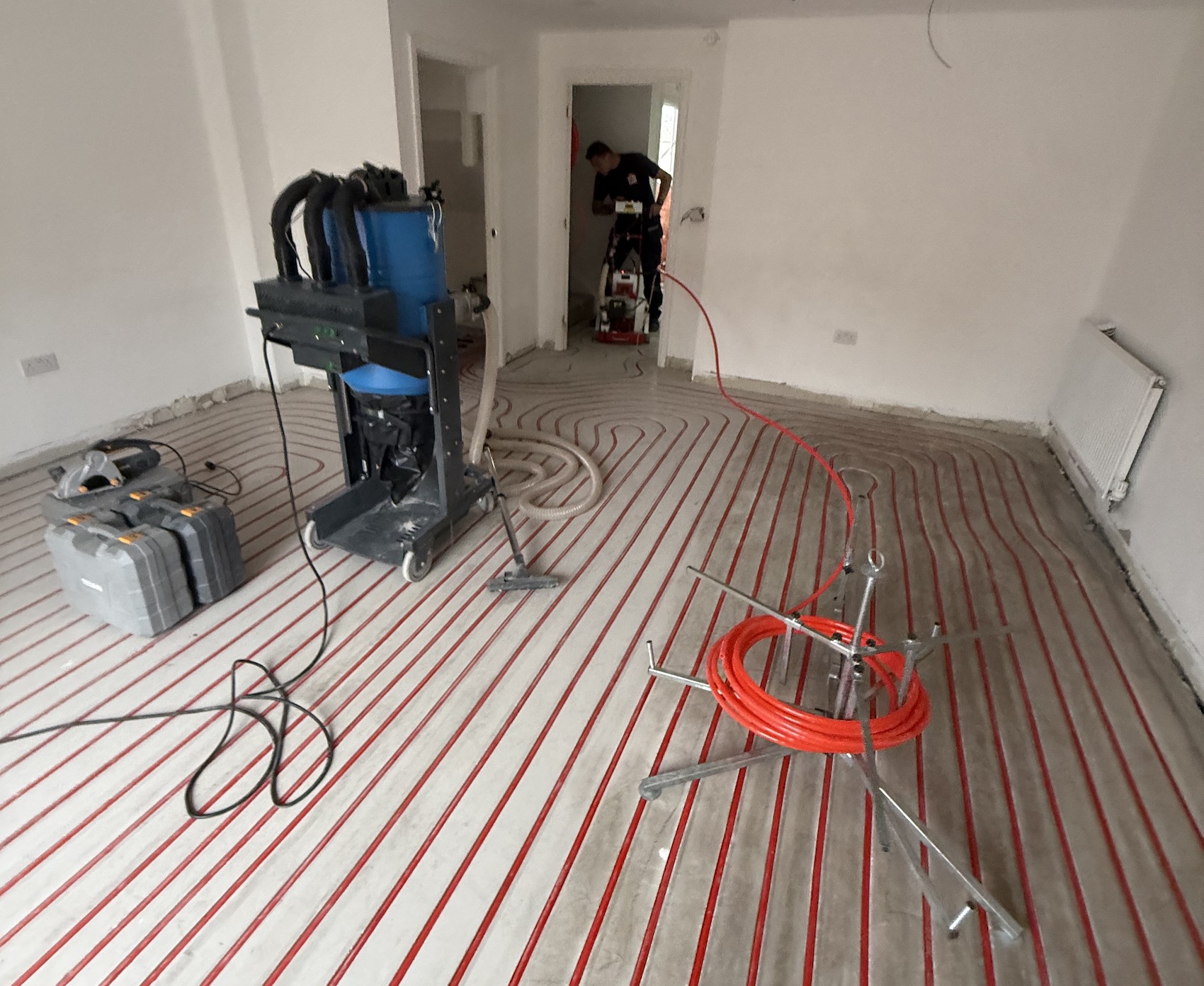 underfloor heating in concrete slab installation services UK